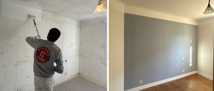 préparation des murs, rebouchage, finition, peintures